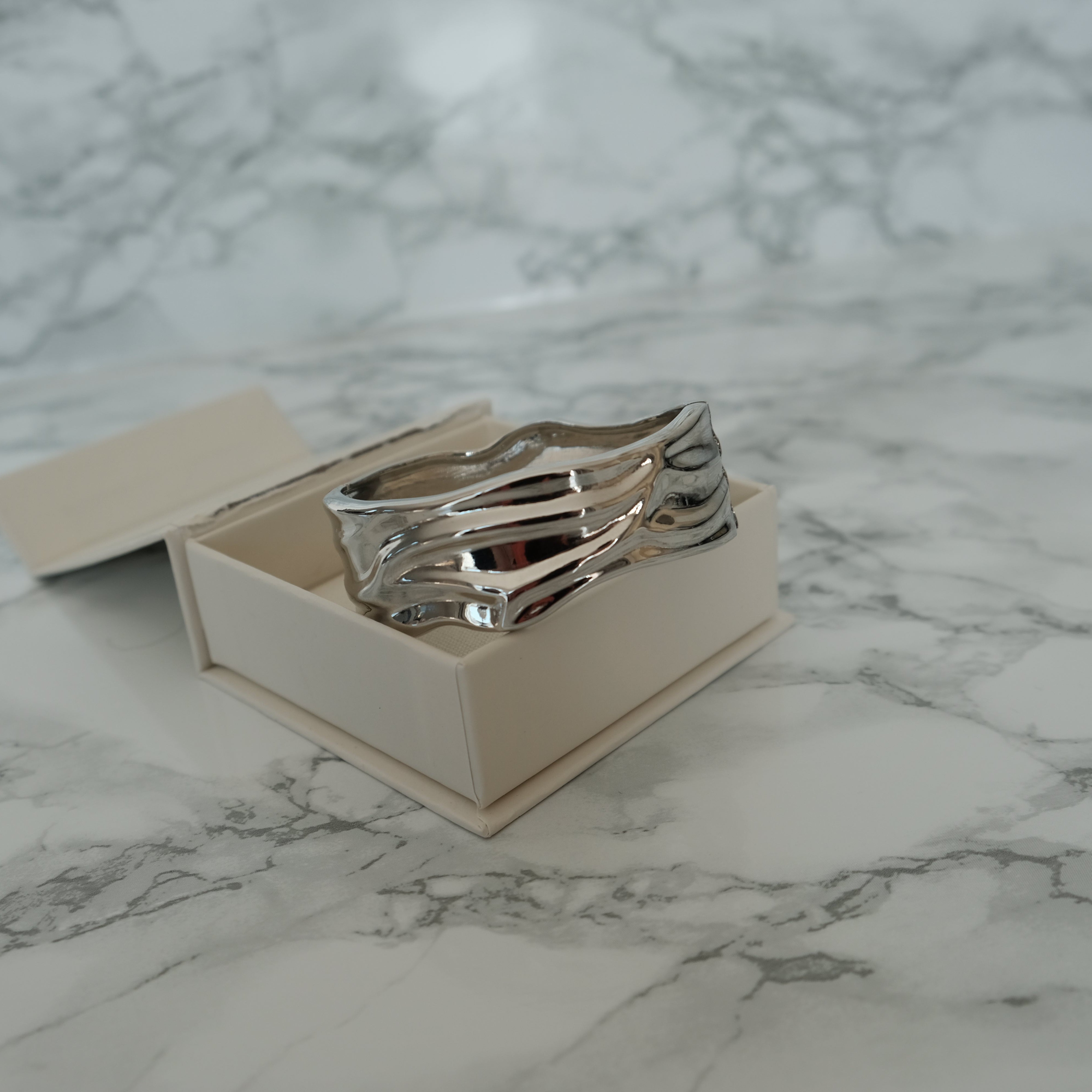 Wave Cuff Silver