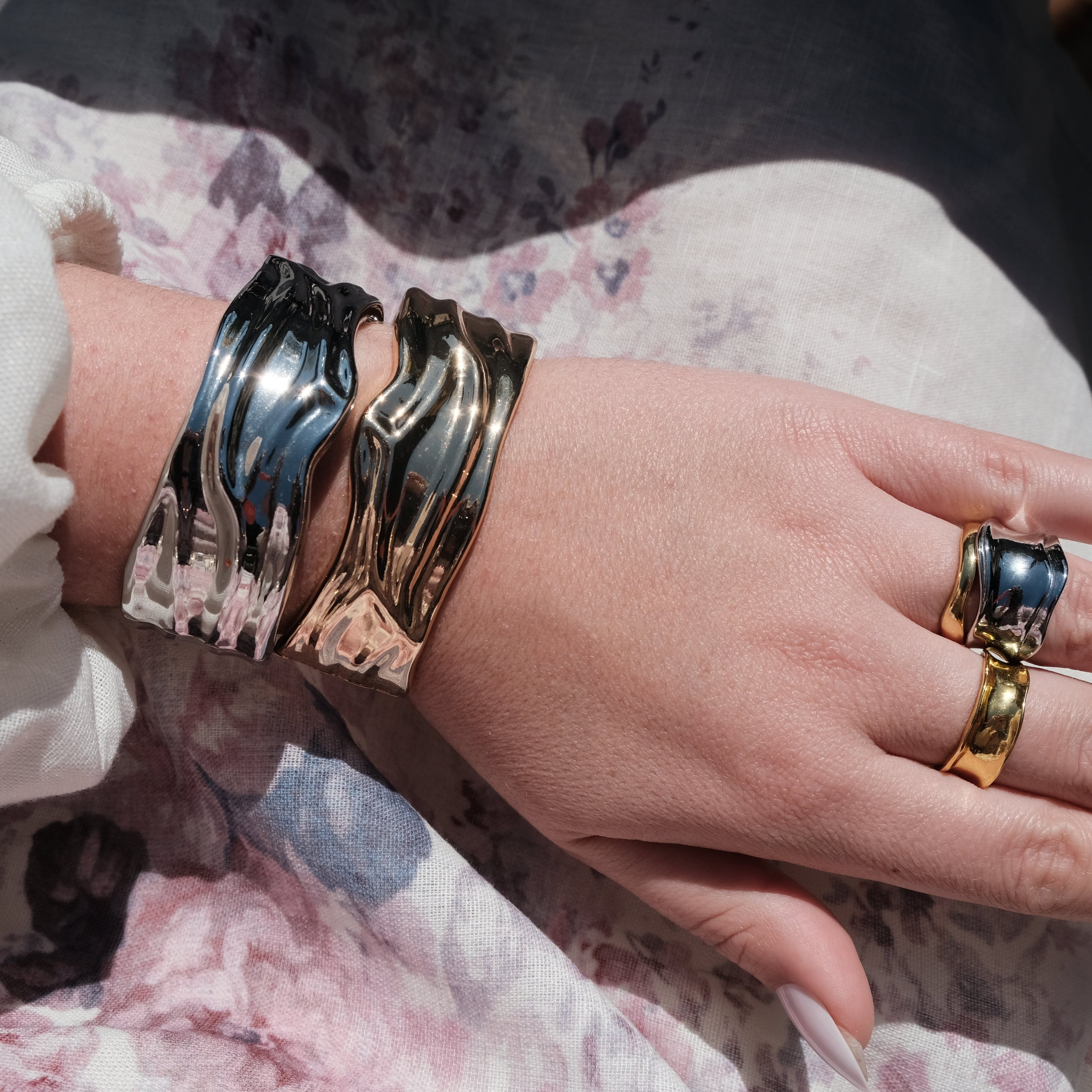Wave Cuff Silver